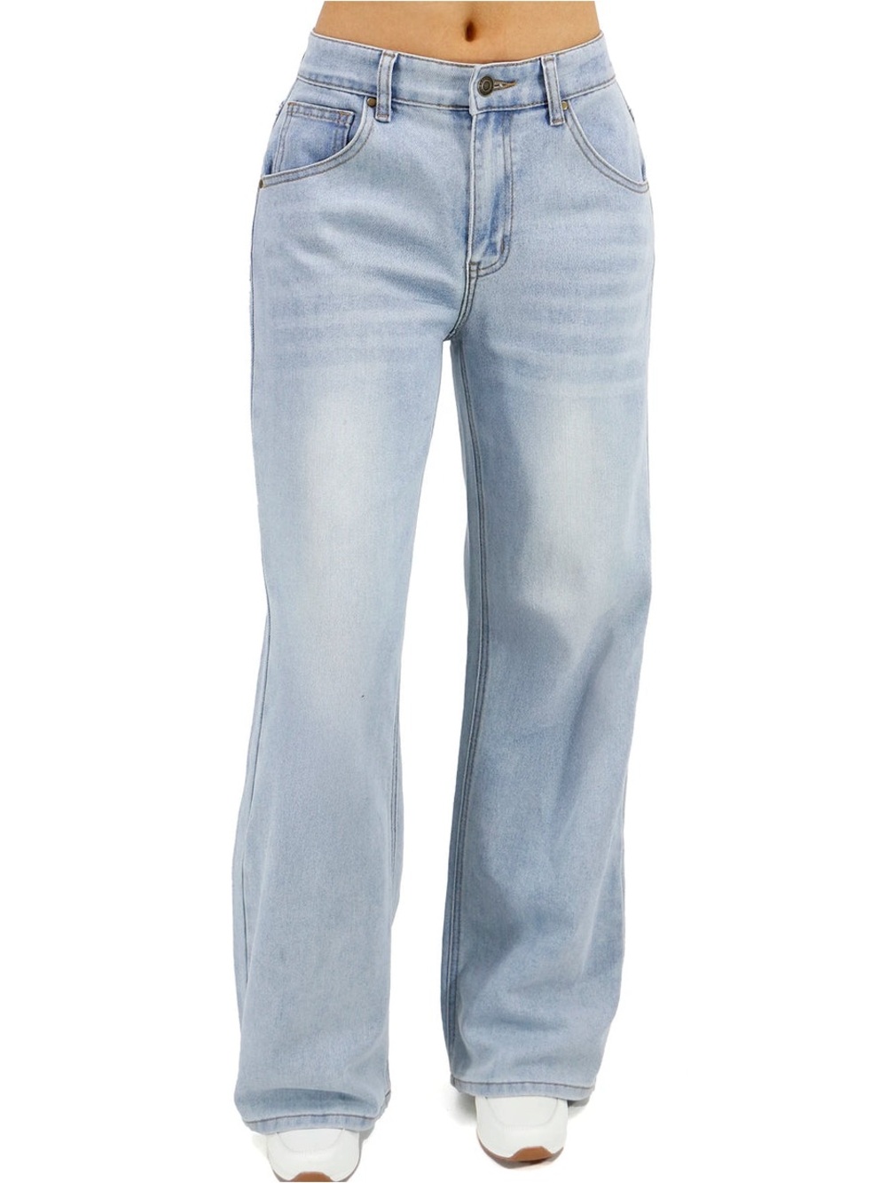 Grace & Lace Light Blue Wide-Leg Jeans